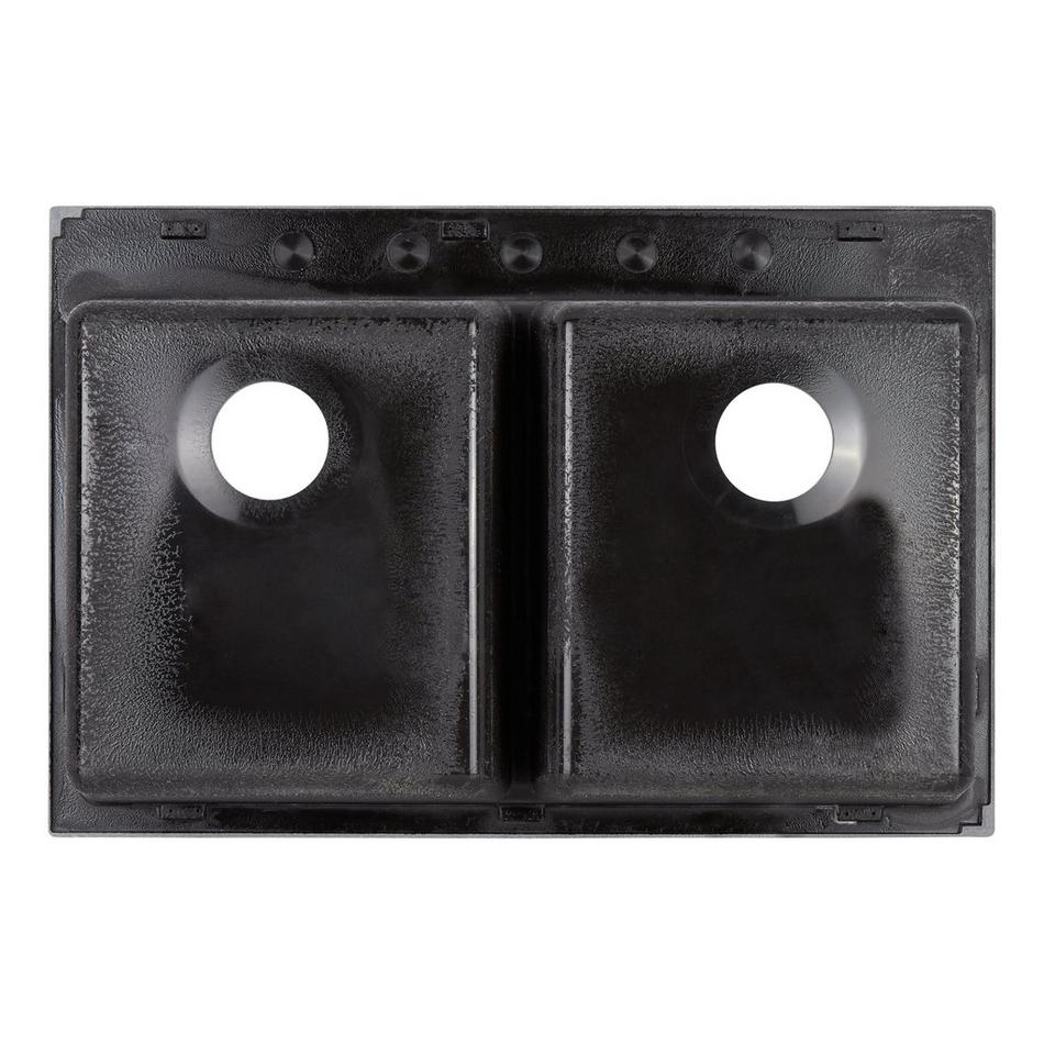 33" Algren Double-Bowl Drop-In Granite Composite Sink - Black, , large image number 5