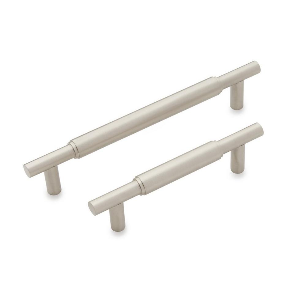 3-3/4" Colmar Solid Brass Cabinet Pull - Brushed Nickel, , large image number 1