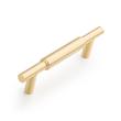 3-3/4" Colmar Solid Brass Cabinet Pull - Satin Brass, , large image number 0