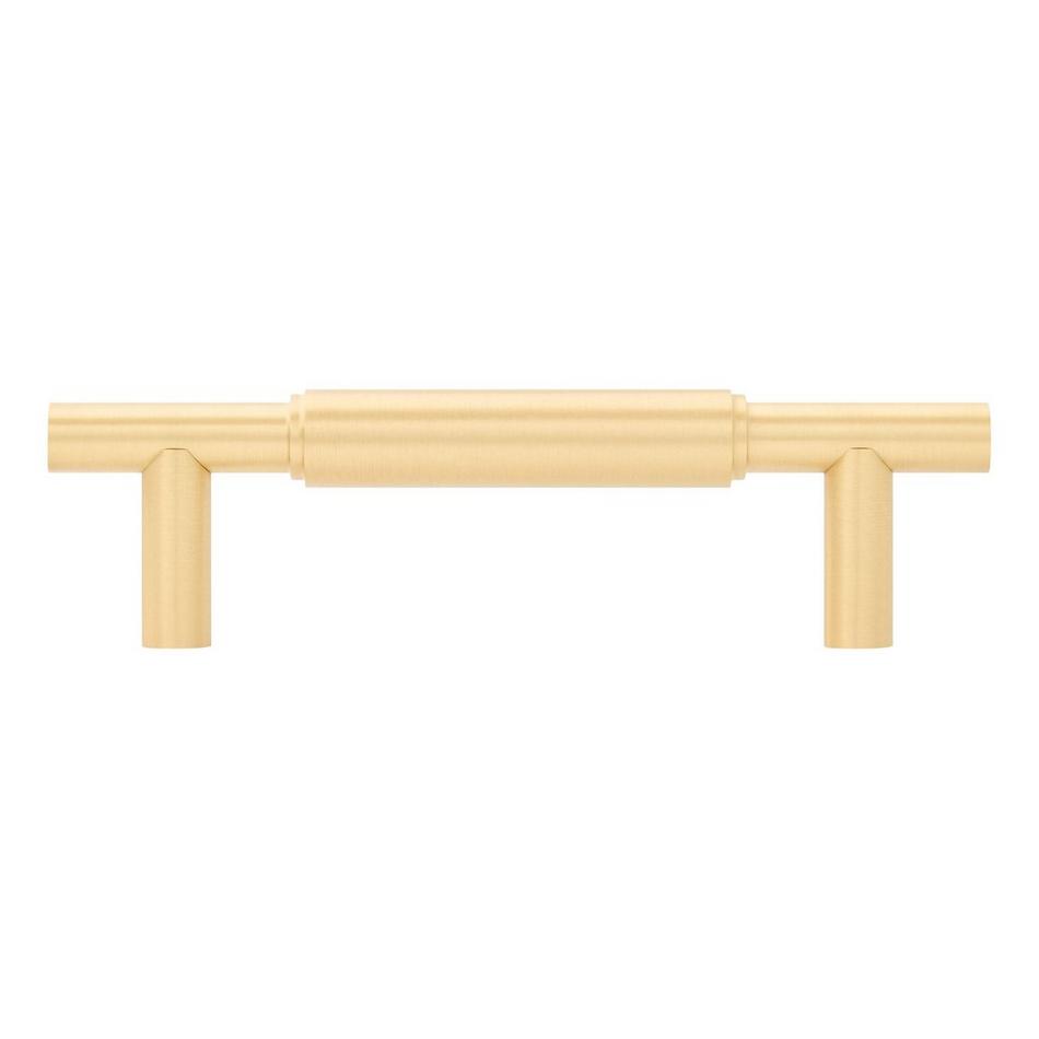 3-3/4" Colmar Solid Brass Cabinet Pull - Satin Brass, , large image number 2