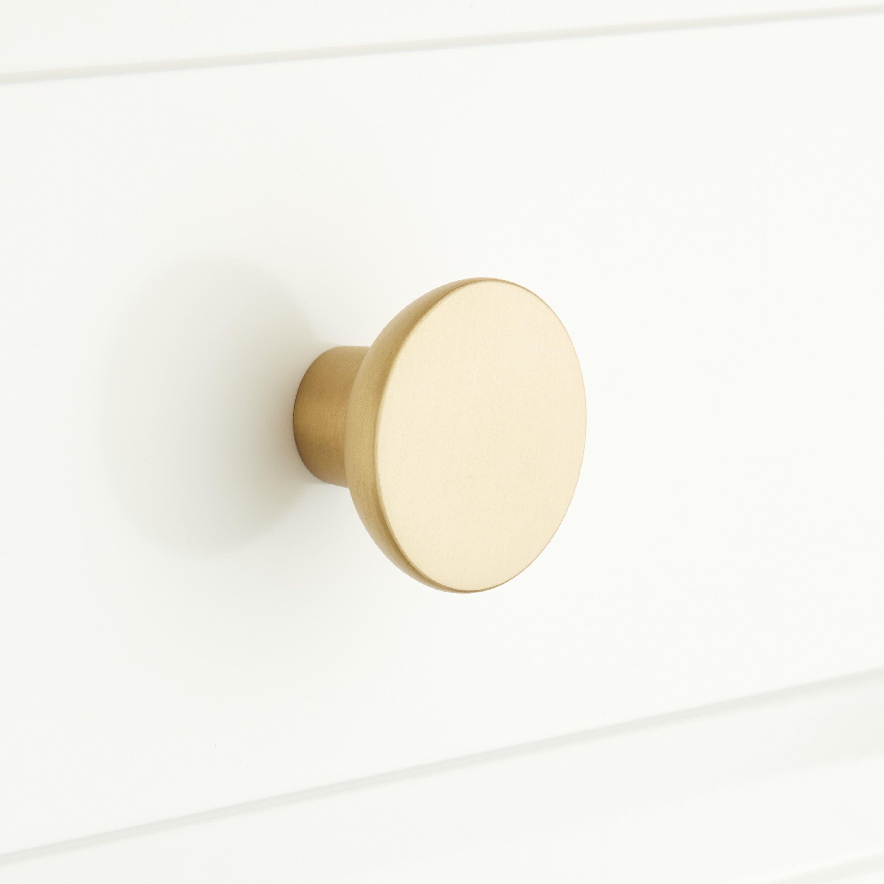 Kumano Round Yellow Mother of Pearl Cabinet Knob | Signature