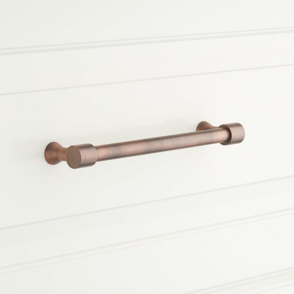 3-3/4" Strasbourg Solid Brass Cabinet Pull - Antique Copper, , large image number 0