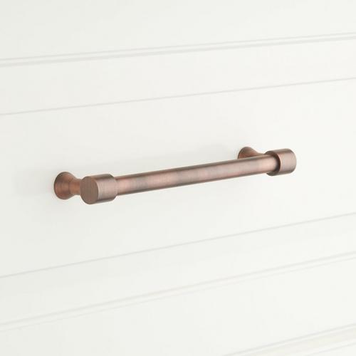 HOM-outdeer Brass Cabinet Knobs and Pulls Solid,Aged Gold Round