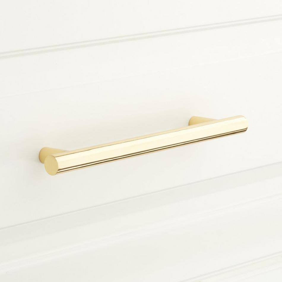 3-3/4" Avignon Solid Brass Cabinet Pull - Polished Brass, , large image number 0