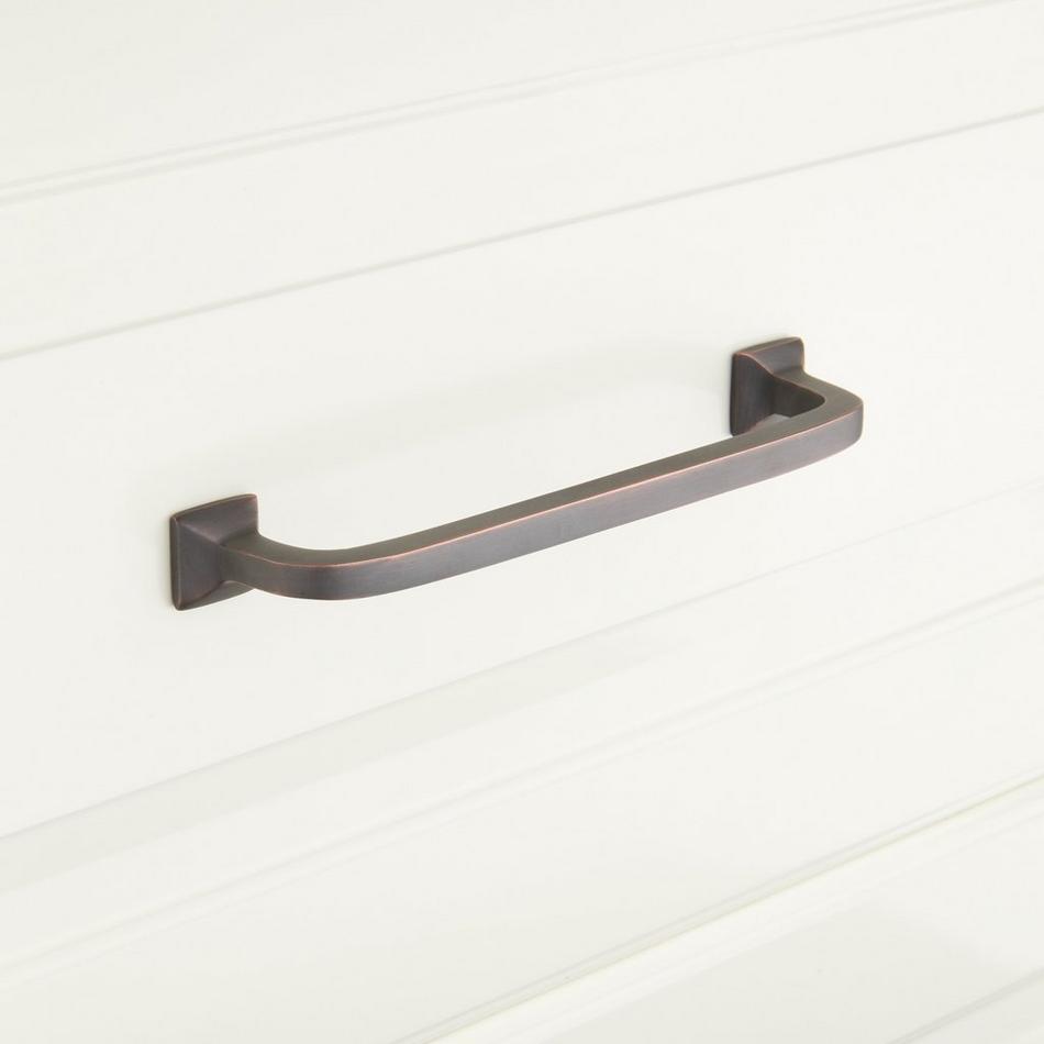 4" Klein Solid Brass Cabinet Pull - Oil Rubbed Bronze, , large image number 0