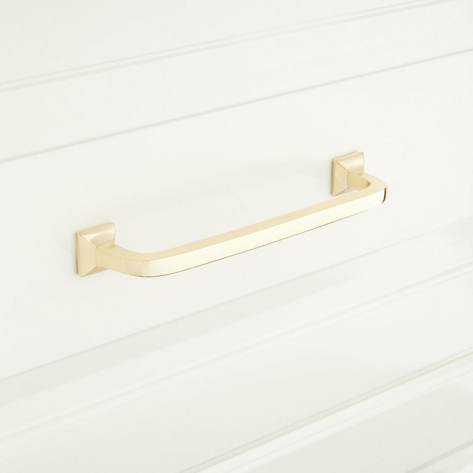 4" Klein Solid Brass Cabinet Pull - Polished Brass, , large image number 0