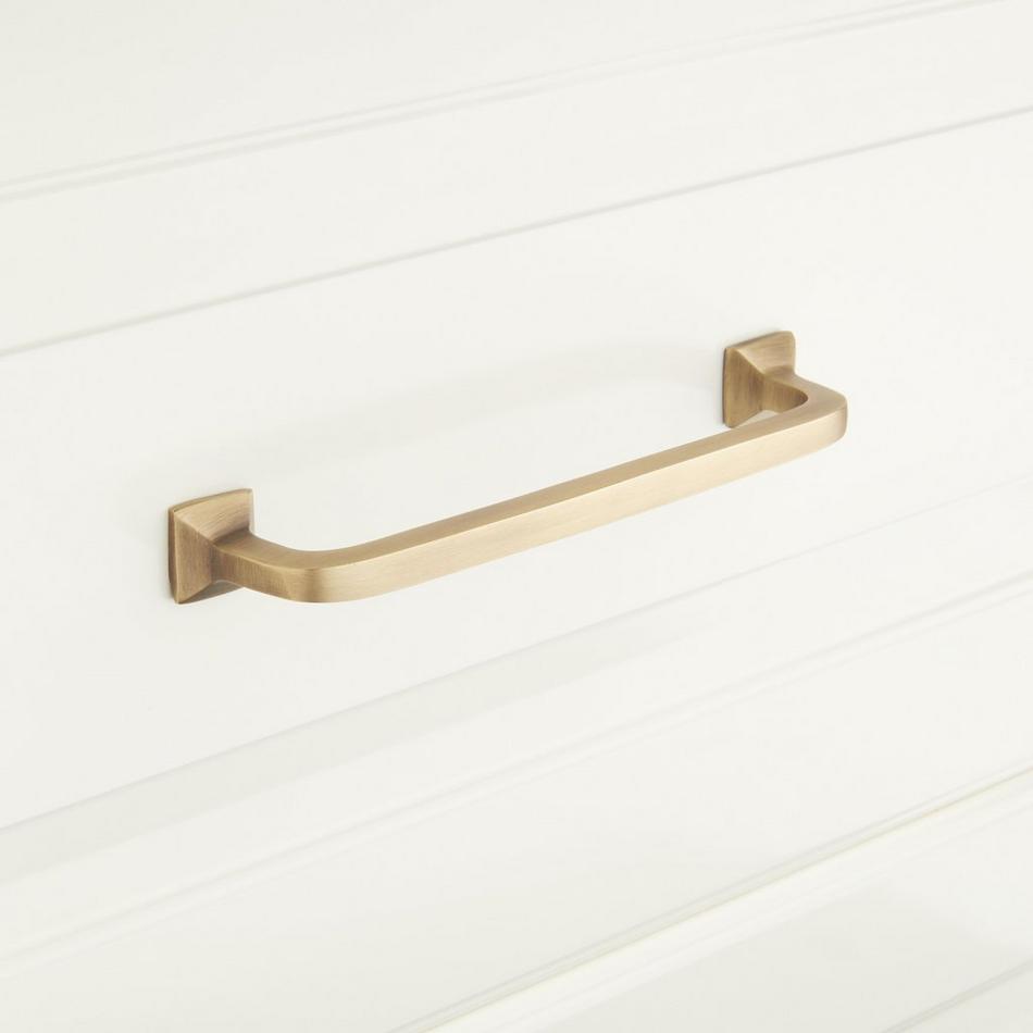 6 Klein Solid Brass Cabinet Pull - Brushed Nickel