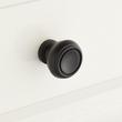 1-1/4" Cipullo Solid Brass Round Cabinet Knob - Black Powder Coat, , large image number 0