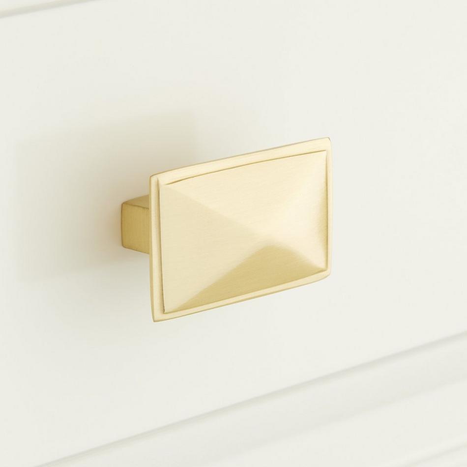 Heritage Brass Cabinet Knob Stepped T-Bar Design 45mm Satin Brass finish -  Prestige Hardware
