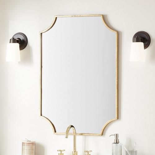 Ulric Decorative Vanity Mirror in Gold Leaf