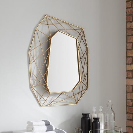 Alomar Decorative Vanity Mirror Gold Leaf