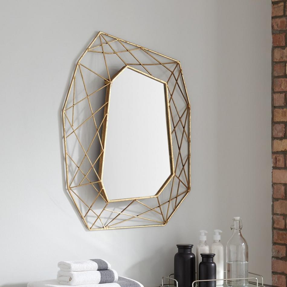 Alomar Decorative Vanity Mirror Gold Leaf, , large image number 0