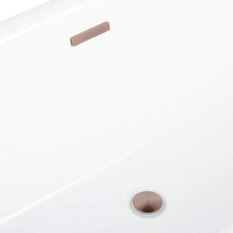 69" Serafini Freestanding Acrylic Tub with Trim Kit