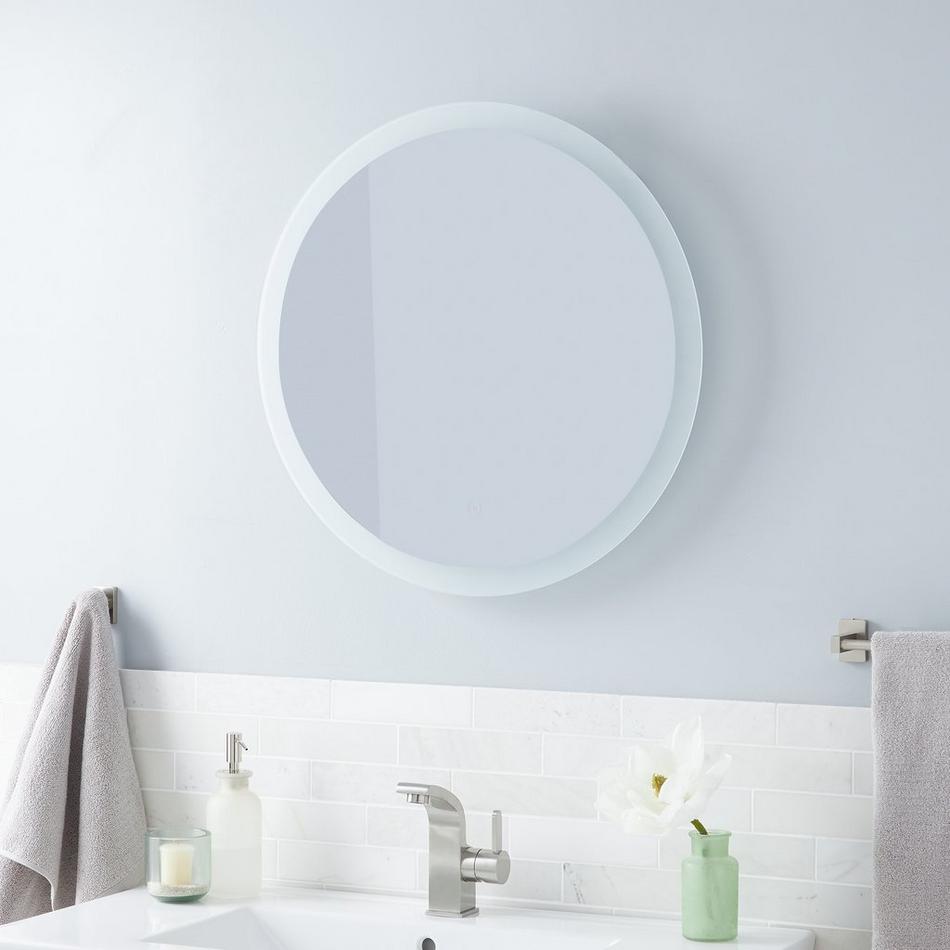 Morse Lighted Bathroom Vanity Mirror with Tunable LED Signature Hardware 25 x 25