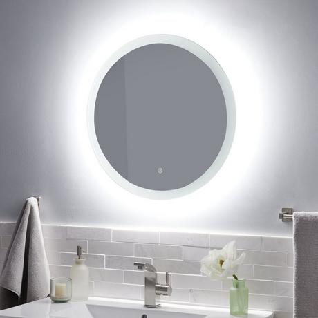 Morse Round Lighted Mirror with Tunable LED