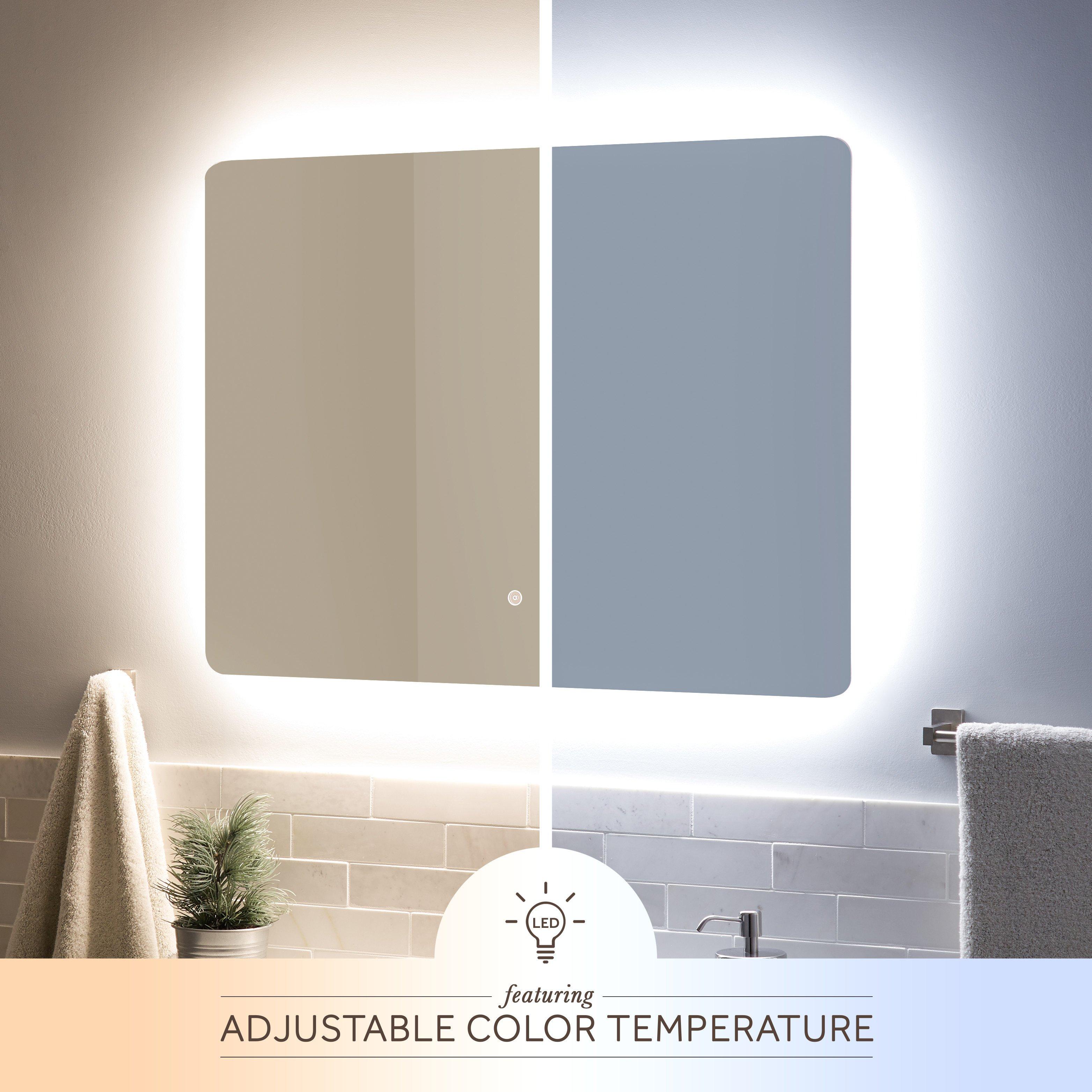 Faysel Oval Lighted Mirror | Signature Hardware Faysel Oval Lighted Mirror | Signature Hardware