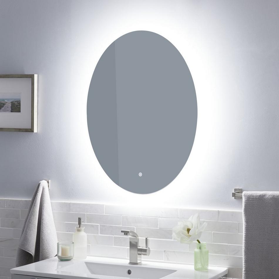 Touch LED Mirror Oval, Bedroom Touch LED Mirror – Royel Mirrors