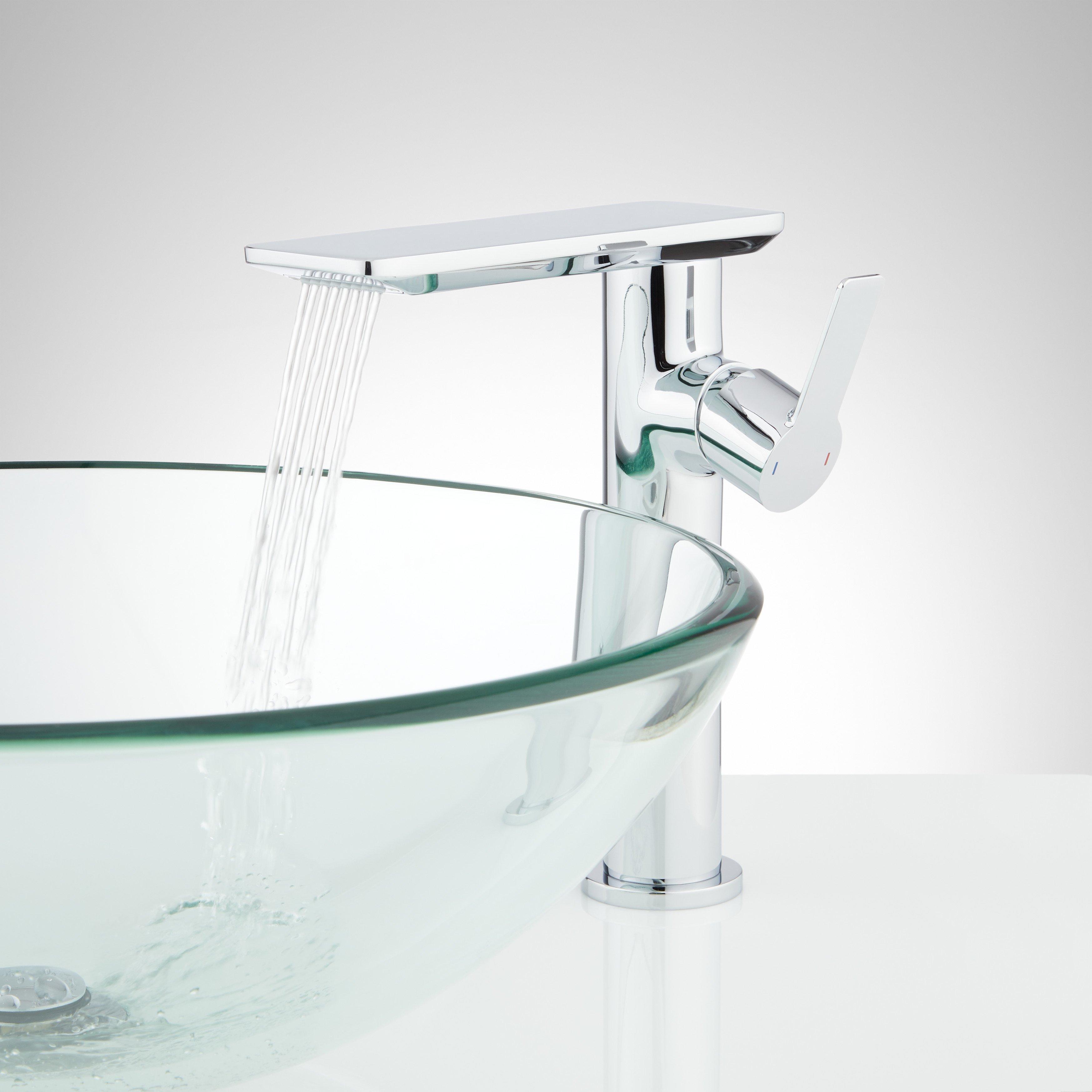 Knox Waterfall Vessel Faucet with Pop-Up Drain | Signature Hardware