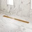 40" Carmen Linear Shower Drain - with Drain Flange - Polished Brass, , large image number 0