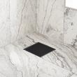 6" Carmen Square Shower Drain - with Drain Flange - Matte Black, , large image number 0