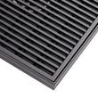 6" Carmen Square Shower Drain - with Drain Flange - Matte Black, , large image number 1