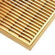 4" Carmen Square Shower Drain - with Drain Flange - Polished Brass, , large image number 1
