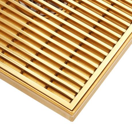 Carmen Square Shower Drain with Drain Flange