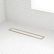 28" Cohen Linear Tile-In Shower Drain - with Drain Flange - Polished Brass, , large image number 0