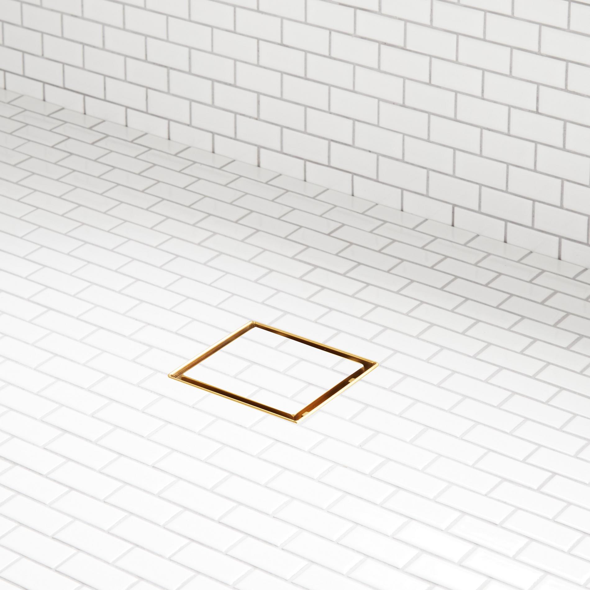 Cohen Square TileIn Shower Drain with Drain Flange Signature Hardware