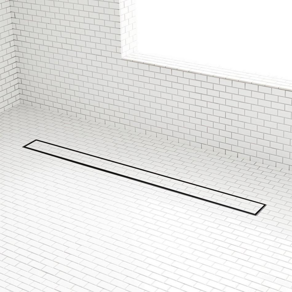 40" Cohen Linear Tile-In Shower Drain - with Drain Flange - Matte Black, , large image number 0