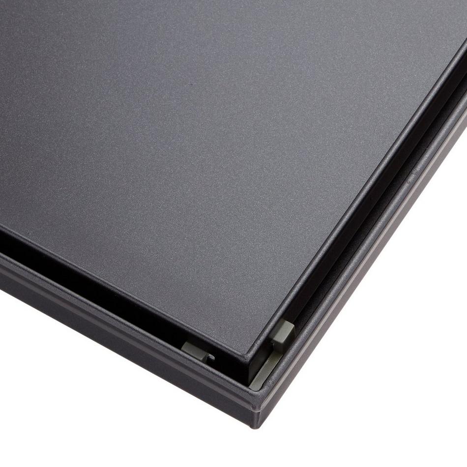 6" Cohen Square Tile-In Shower Drain - with Drain Flange - Matte Black, , large image number 1