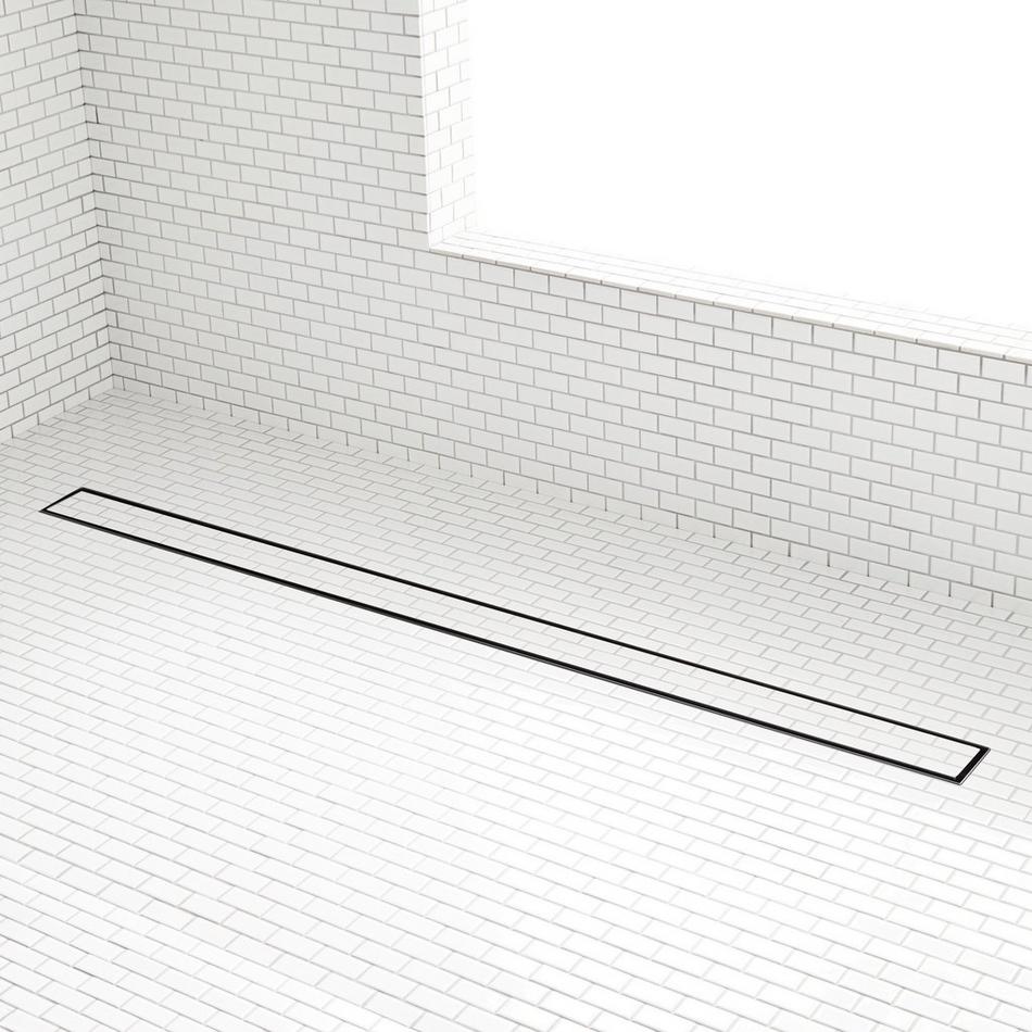 60" Cohen Linear Tile-In Shower Drain - with Drain Flange - Matte Black, , large image number 0