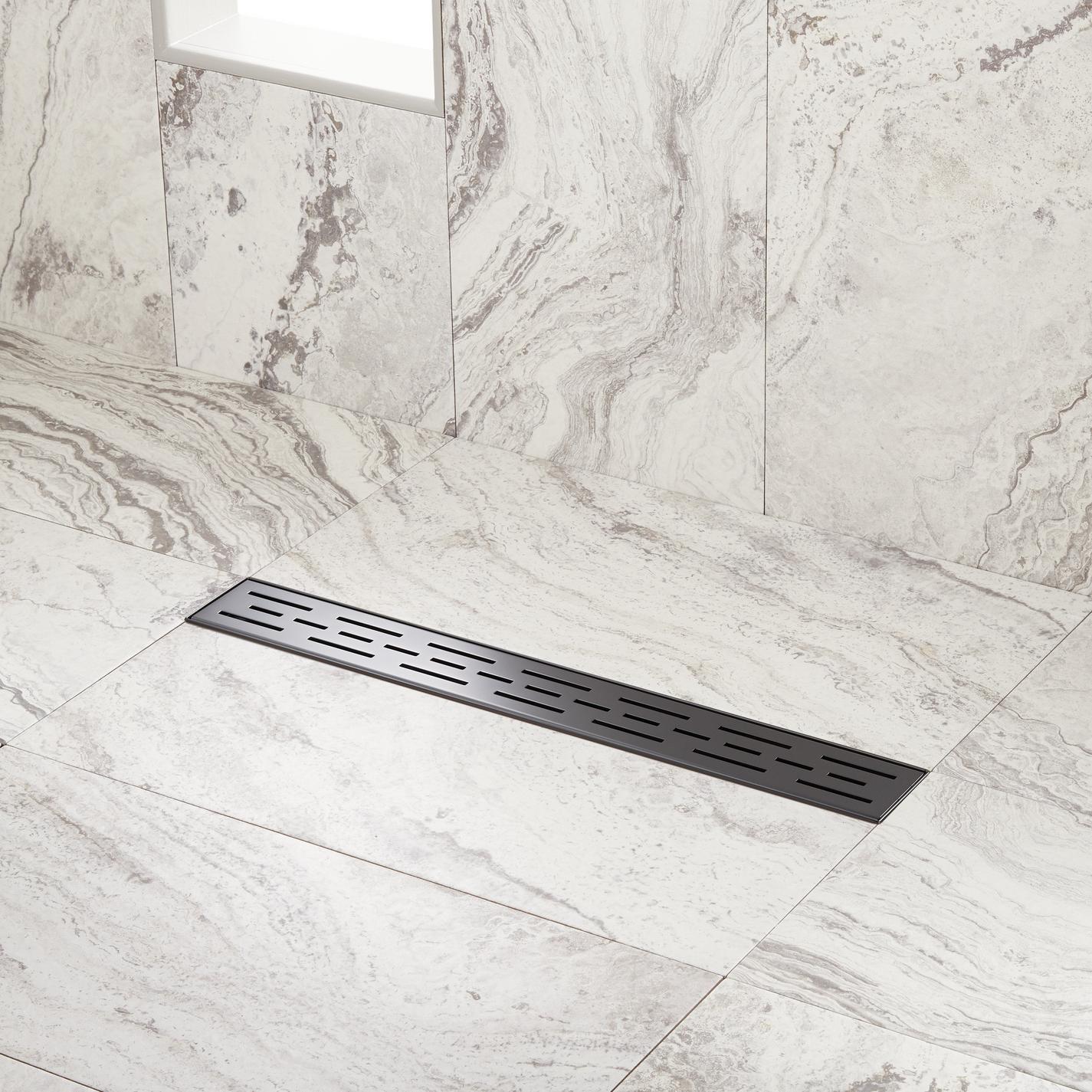 Effendi Linear Shower Drain with Drain Flange | Signature Hardware