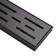 24" Effendi Linear Shower Drain - with Drain Flange - Matte Black, , large image number 1