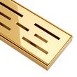 24" Effendi Linear Shower Drain - with Drain Flange - Polished Brass, , large image number 1