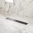 28" Effendi Linear Shower Drain - with Drain Flange - Matte Black, , large image number 0