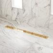 36" Effendi Linear Shower Drain - with Drain Flange - Polished Brass, , large image number 0