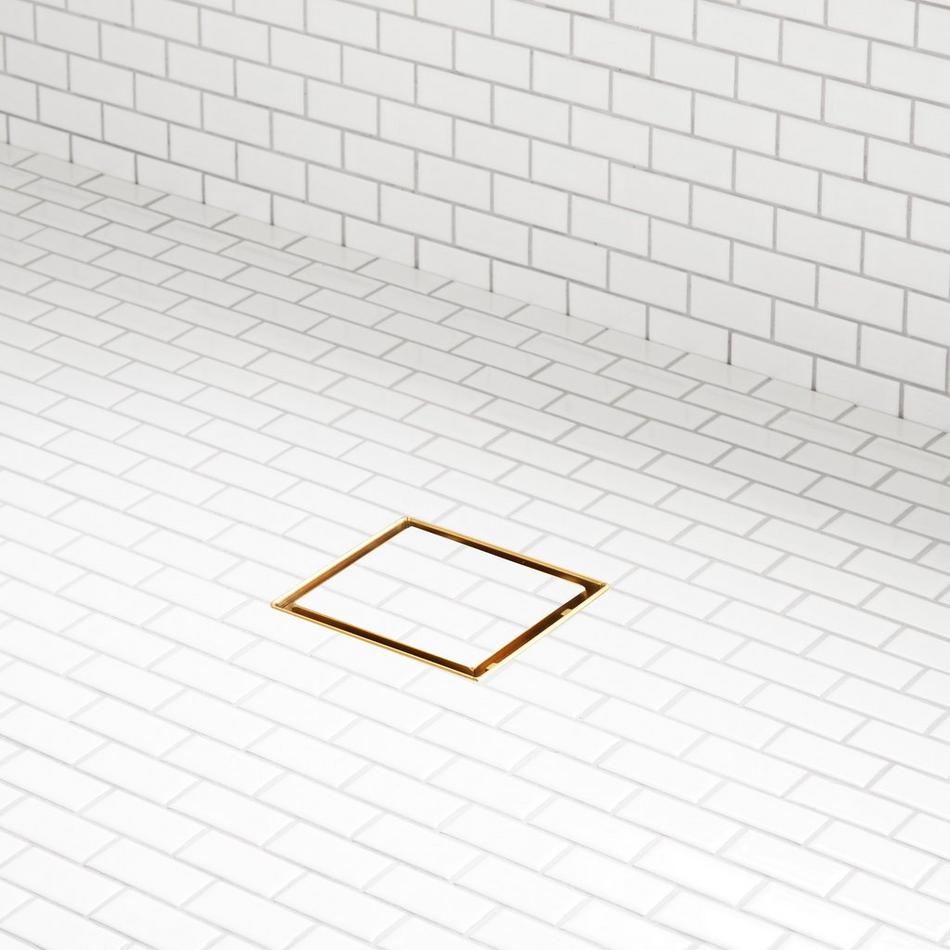 6" Cohen Square Tile-In Shower Drain - Brushed Stainless Steel, , large image number 2