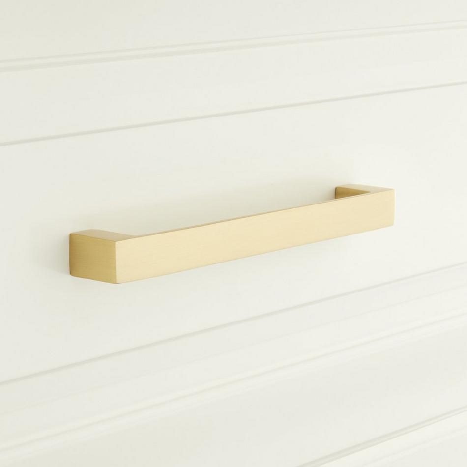 5" Gebara Brass Cabinet Pull - Satin Brass, , large image number 0