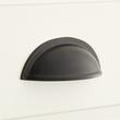 2" Barrus Brass Cup Pull - Black, , large image number 0