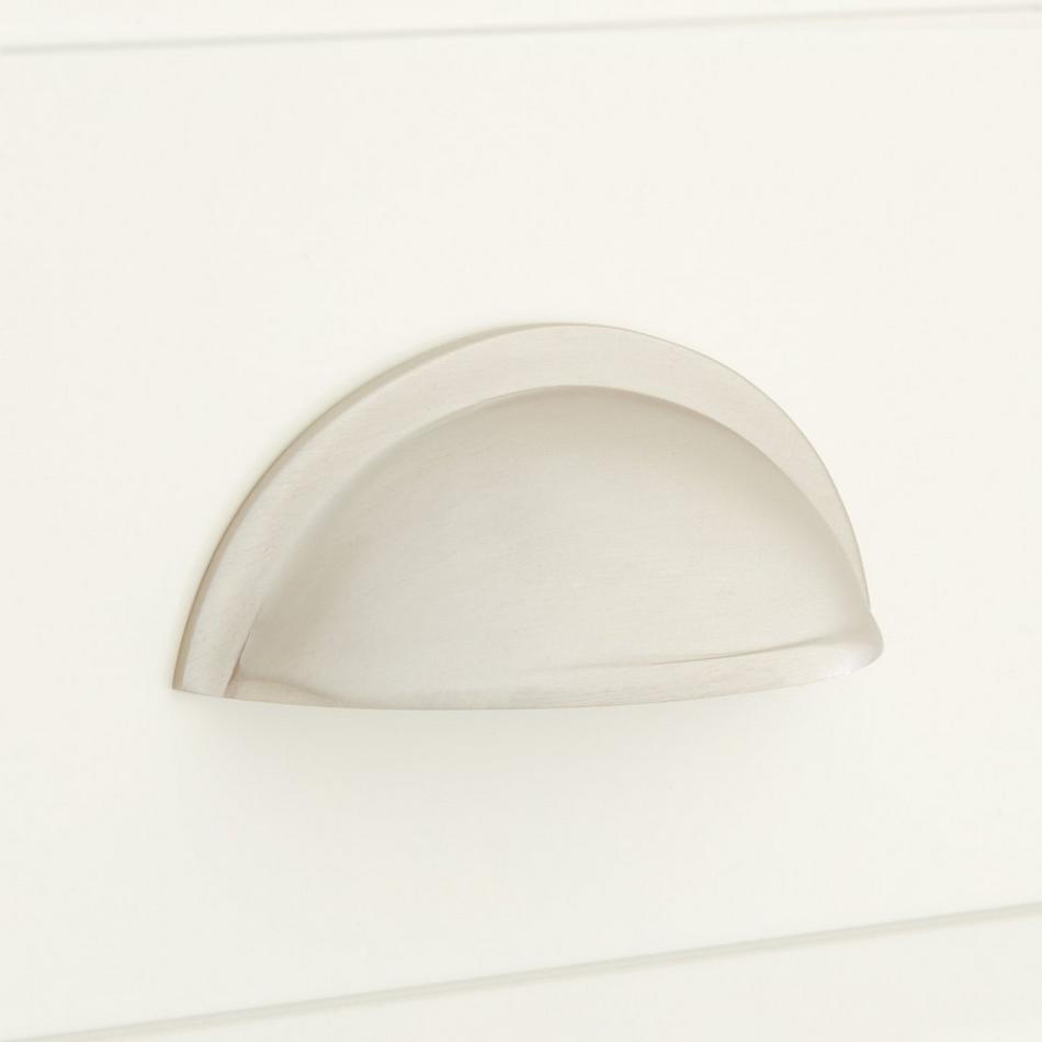 2" Barrus Brass Cup Pull - Brushed Nickel, , large image number 0