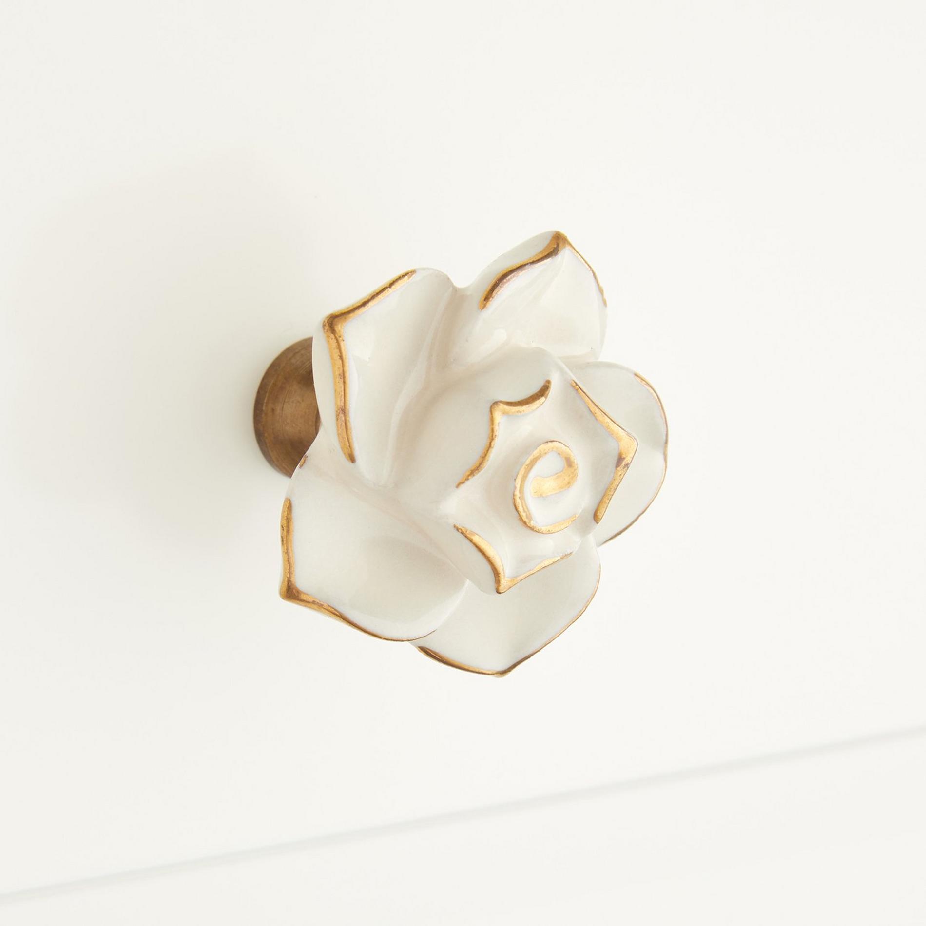 Rose Porcelain Cabinet Knob | Signature Hardware