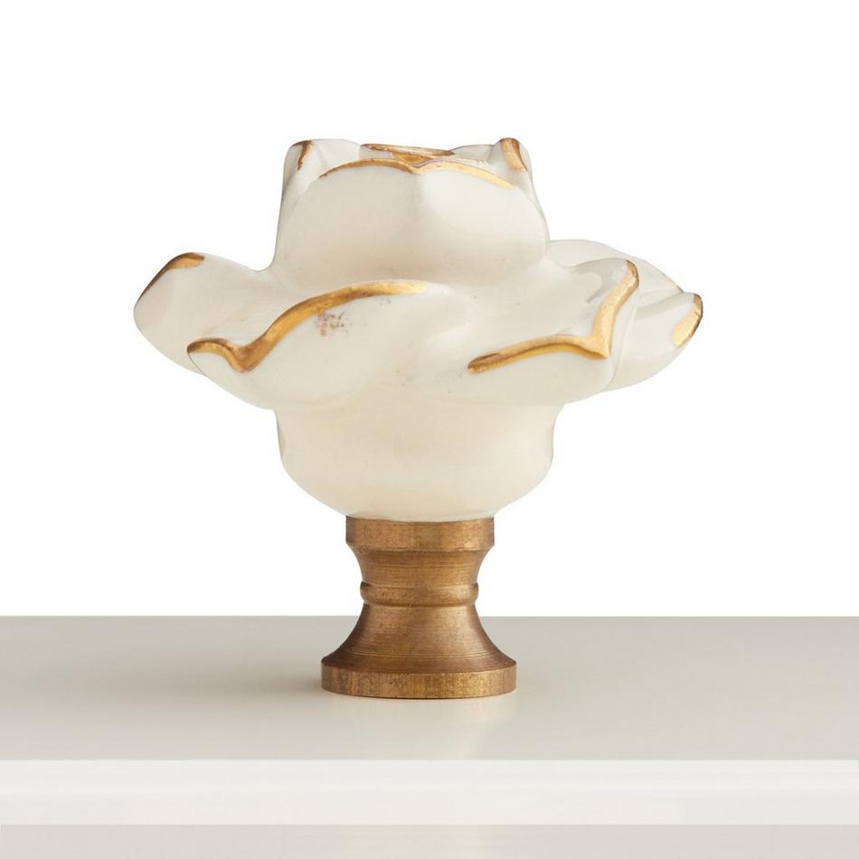 Rose Porcelain Cabinet Knob, , large image number 1