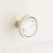 Kumano Round White Mother of Pearl Cabinet Knob, , large image number 0