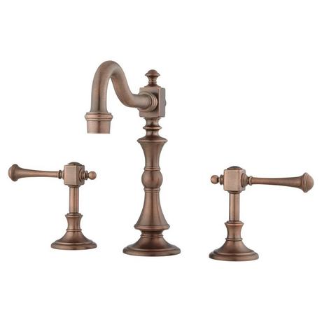 Vintage 8" Wide Spread Faucet - Ferguson Oil Rubbed Bronze - Brass Lever Handles