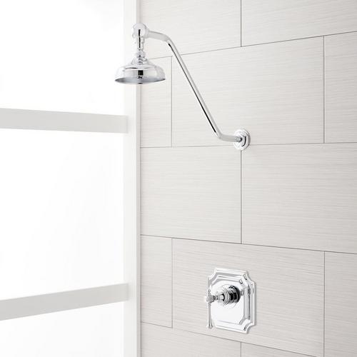 Vintage Shower Set With Lever Handle - Chrome