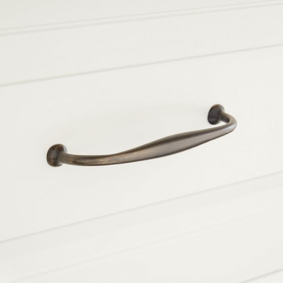 6-1/4" Padilla Solid Brass Cabinet Pull - Antique Brass, , large image number 0
