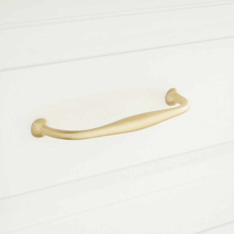 6-1/4" Padilla Solid Brass Cabinet Pull - Satin Brass, , large image number 0