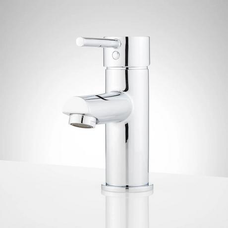 Rotunda Straight Spout Single-Hole Faucet with Pop-Up Drain