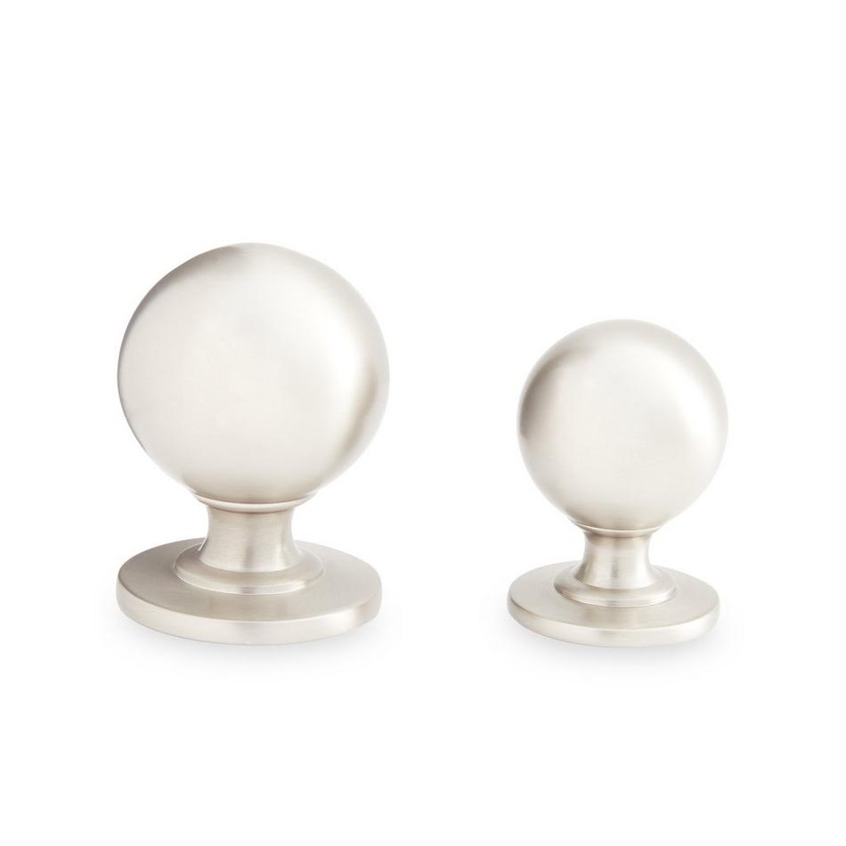 1-1/4" Rodino Solid Brass Round Cabinet Knob - Brushed Nickel, , large image number 1